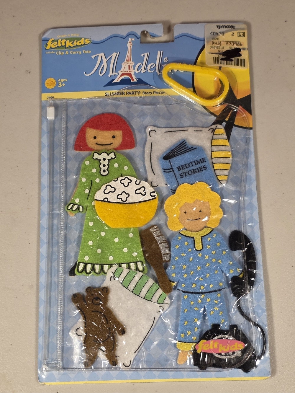 NWT Collectible 2002 Madeline felt kids Slumber Party Story Pieces